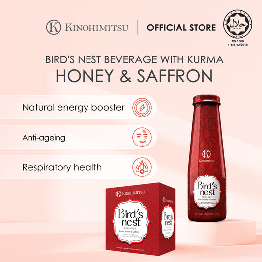 Bird’s Nest Beverage with Kurma, Honey & Saffron