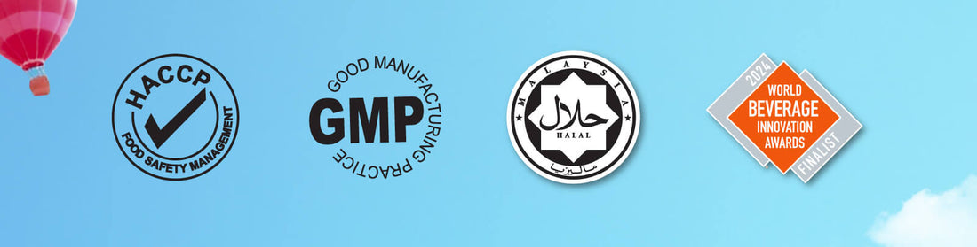 Kinohimitsu certifications including HACCP GMP Halal and international awards