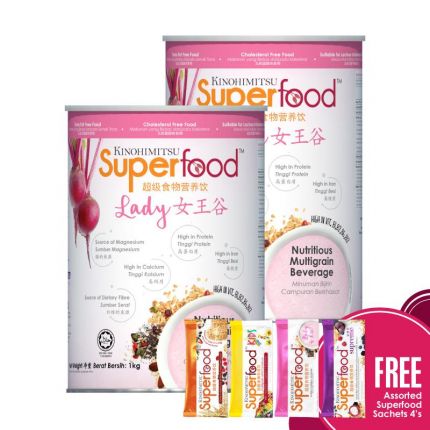 Superfood Lady 1kg x 2 Free Assorted Superfood 4&#039;s