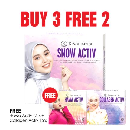 [Buy 3 Free 2] Snow Activ 15s x3 Free Hawa Activ 15s + Collagen Activ 15s