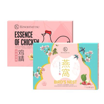 Essence of Chicken with American Ginseng &amp; Cordyceps 6s + Bird&#039;s Nest with Red Dates &amp; Cactus 6s 