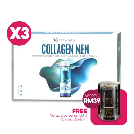 Collagen Men 10&#039;s x3 [Free Vanzo Duo Series 100ml - Classic Blossom]