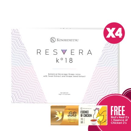 [Buy 4 Gift 2] Resvera K°18 x 4 + Free Bird&#039;s Nest 2s + Essence of Chicken 2s