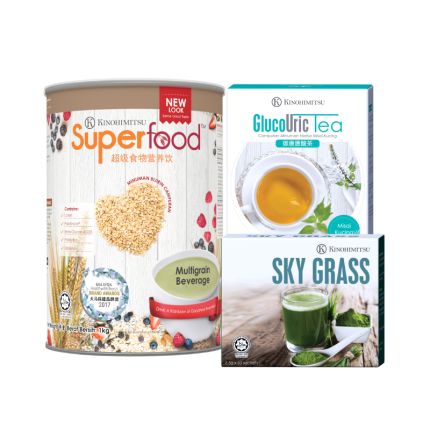 [Diabetes care set] Superfood 1kg + Sky Grass 30s + Glucouric Tea 14s