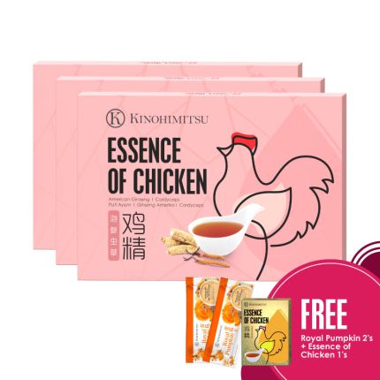 Essence of Chicken with American Ginseng &amp; Cordyceps 6&#039;s x3 [Free Royal Pumpkin 2&#039;s + Essence of Chicken 1&#039;s]