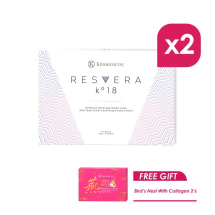 Resvera K°18 (30ml x10&#039;s) x2 Free Bird&#039;s Nest with Collagen 2&#039;s